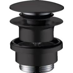 Hansgrohe Pushopen matt black bottom valve