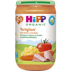 HiPP 250g luomu tortiglioni pastaa&lihaa 12kk