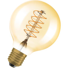 Osram Vintage 1906 Globe 80 E27 420lm 2200K 2kpl filament himmennettävä led lamppu