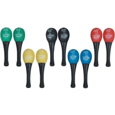Pair of egg maracas with stems