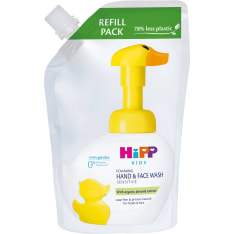 HiPP Kids 250 ml käsi- ja kasvosaippua täyttöpussi