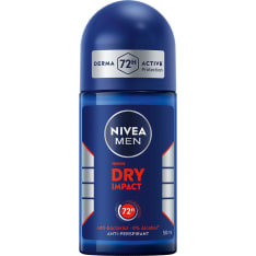 NIVEA MEN 50ml Dry Impact Deo Roll-On -antiperspirant