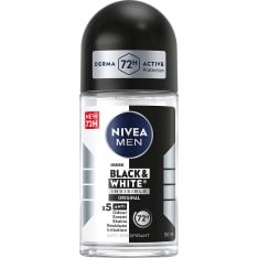 NIVEA MEN 50ml Black & White Original Deo Roll-On -antiperspirant