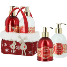 Vivian Gray Red Christmas Cream Soap & Hand Lotion lahjapakkaus