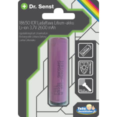 Dr. Senst 18650 2600 mAh litium akkuparisto