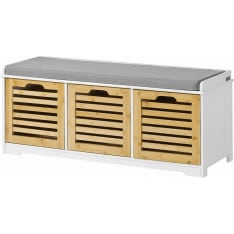 SoBuy storage bench with 3 baskets