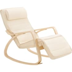 SoBuy FST16-W rocking chair with footrest