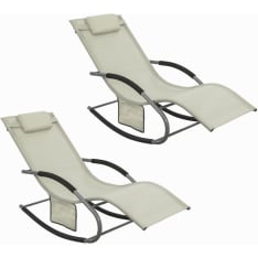 SoBuy OGS28-MIx2 ergonominen keinutuoli 2 kpl
