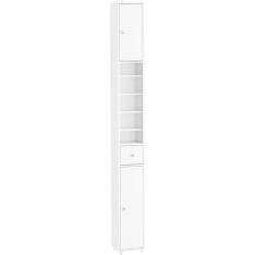 SoBuy BZR34-II-W 20x20x180cm vedenkestävä kapea kylpyhuonekaappi