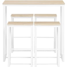 SoBuy OGT15-WN bar table and 4 stools