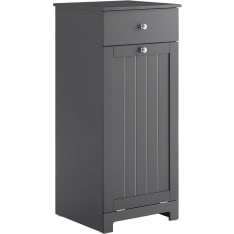 SoBuy BZR21-II-DG kylpyhuonekaappi pyykkikorilla
