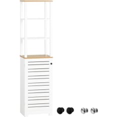SoBuy BZR43-W korkea kylpyhuonekaappi