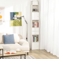 SoBuy STR10-W korkea kapea kaappi
