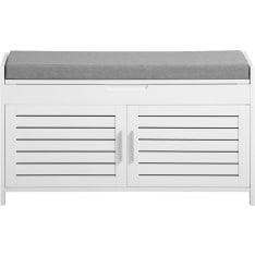 SoBuy FSR102-W shoe rack with bench