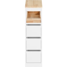 SoBuy BZR54-II-W narrow bathroom cabinet with wheels 3 drawers