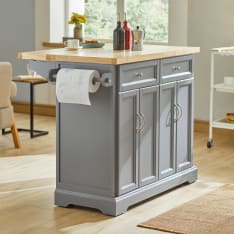 SoBuy kitchen island on wheels with extendable worktop