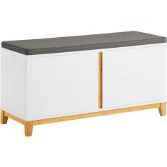 SoBuy FSR117-W storage bench shoe cabinet