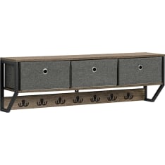 SoBuy FHK26-N wall shelf with clothes rail