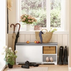 SoBuy FSR119-W kenkäpenkki kenkäkaapilla