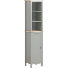 SoBuy BZR68-HG korkea kylpyhuoneen kulmakaappi