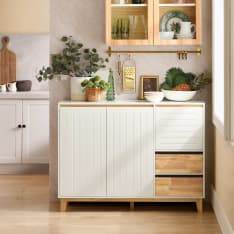 SoBuy FSB75-WN senkki 2 laatikolla ja 3 ovella