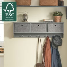 SoBuy FRG282-HG seinänaulakko hyllyllä