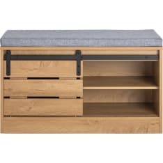 SoBuy FSR120-N storage shoe bench with cushion