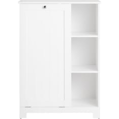 SoBuy BZR105-W pyykkikaappi pyykkikorilla