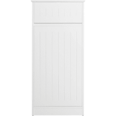 SoBuy BZR110-W kylpyhuonekaappi pyykkikorilla
