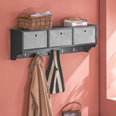 SoBuy FRG282-SCH seinähylly hattuhylly