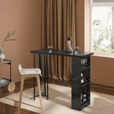 SoBuy FWT100-SCH baaripöytä 3 hyllyllä