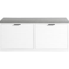SoBuy FSR147-W storage bench shoe cabinet