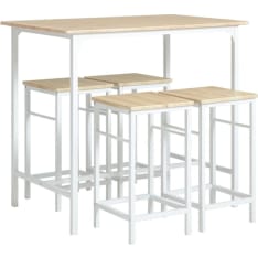 SoBuy OGT11-WN 5-piece dining bar set