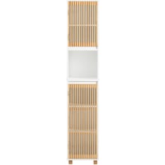 SoBuy BZR127-W korkea kylpyhuonekaappi