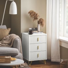 SoBuy FBT115-L-W kapea yöpöytä