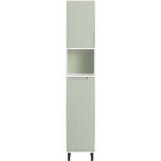 SoBuy BZR137-GR kylpyhuonekaappi pyykkikorilla