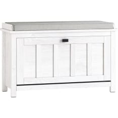 SoBuy FSR161-W shoe storage bench with cushion
