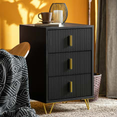 SoBuy FBT115-L-SCH narrow 3-drawer bedside table