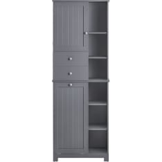 SoBuy BZR104-DG pyykkikaappi pyykkikorilla