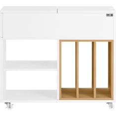 SoBuy FBT134-W mobile side table storage cabinet