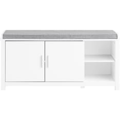 SoBuy FSR168-W shoe bench with seat cushion
