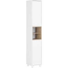 SoBuy BZR147-W korkea kylpyhuonekaappi