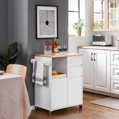 SoBuy FKW123-WN kitchen island on wheels