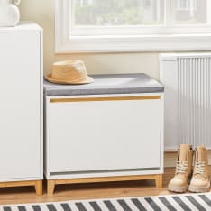 SoBuy FSR191-WN kenkäpenkki säilytyksellä