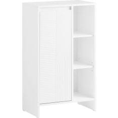 SoBuy BZR156-W laundry cabinet with laundry basket
