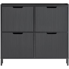 SoBuy FSR177-L-SCH 4-door shoe cabinet