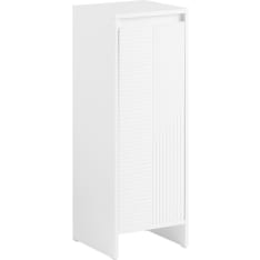 SoBuy BZR154-W bathroom cabinet with laundry basket