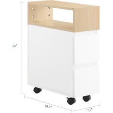SoBuy FBT155-WN rolling side table