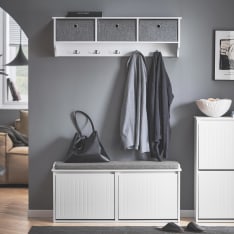 SoBuy FSR98-XL-W kenkäpenkki istuintyynyllä