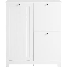 SoBuy BZR213-W bathroom cabinet with three baskets
